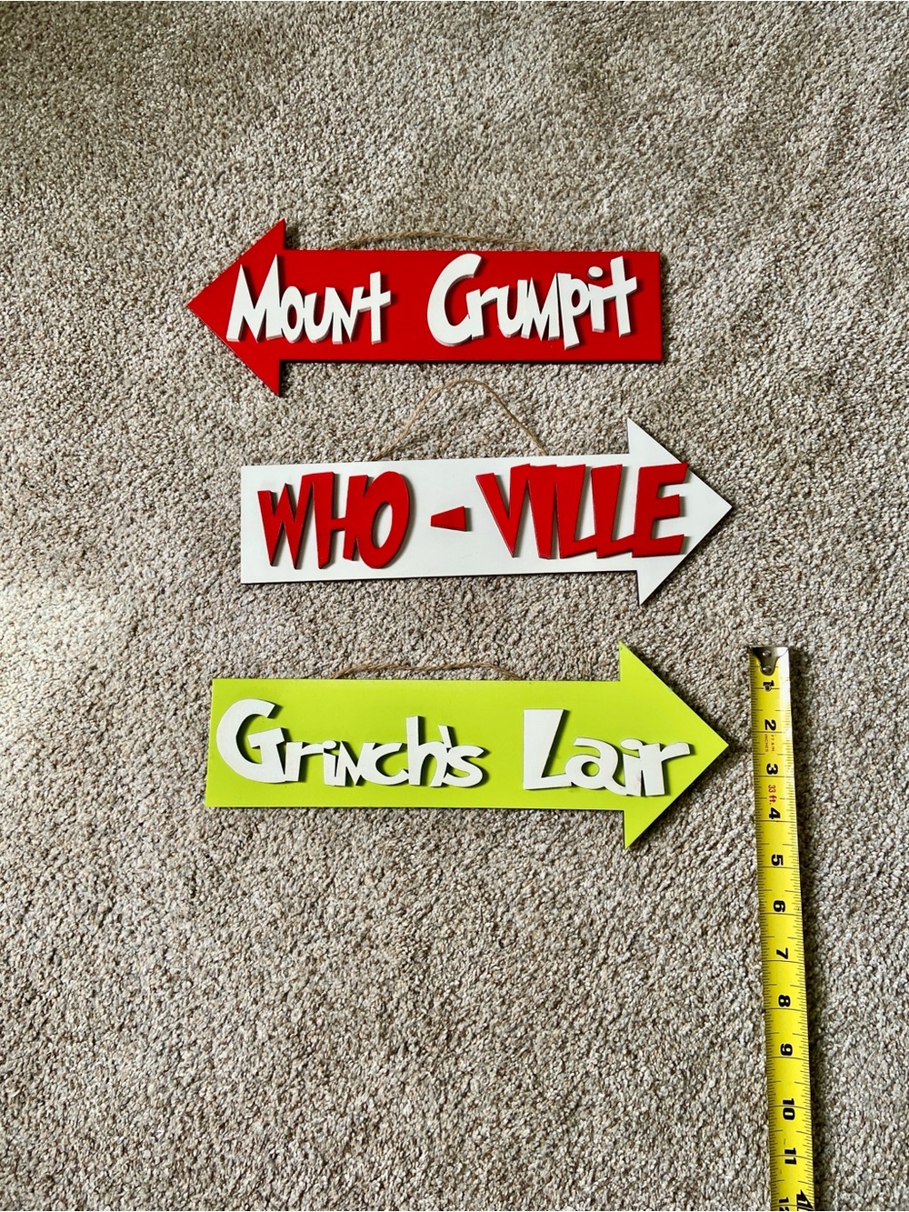 The Grinch Mount Crumpit Who-Ville Grinch's Lair Laser Cut Birch Signs Christmas - Picture 8 of 8